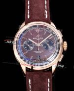 BLS Replica V2 Breitling Premier B01 Chronograph 42 Bentley Centenary Red Rose Gold Watch